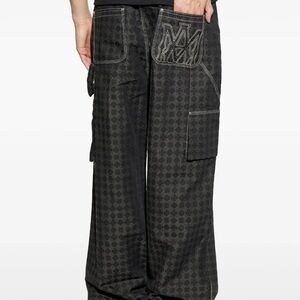 AMIRI Patterned Black Cargo Pants